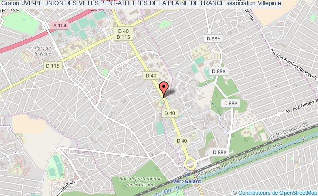plan association Uvp-pf Union Des Villes Pent-athletes De La Plaine De France Villepinte