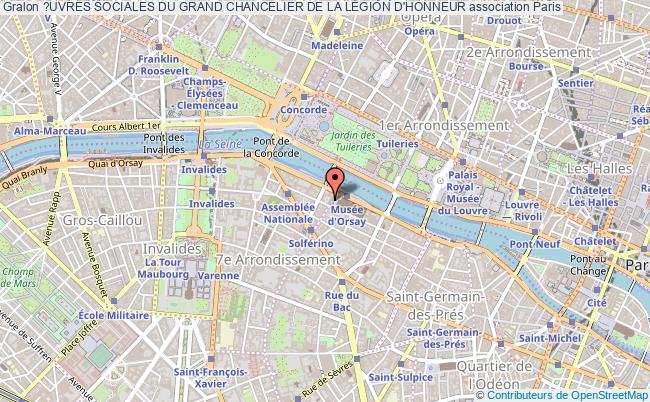plan association ?uvres Sociales Du Grand Chancelier De La LÉgion D'honneur Paris