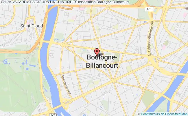 plan association Vacademy SÉjours Linguistiques Boulogne-Billancourt