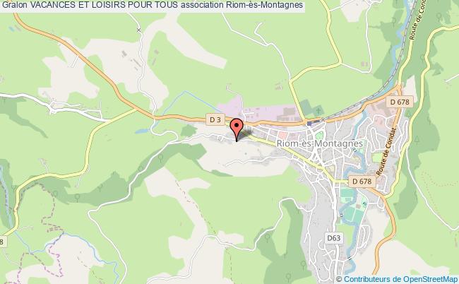 plan association Vacances Et Loisirs Pour Tous Riom-ès-Montagnes