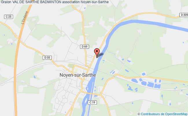 plan association Val De Sarthe Badminton Noyen-sur-Sarthe