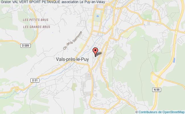 plan association Val Vert Sport Petanque Le Puy-en-Velay