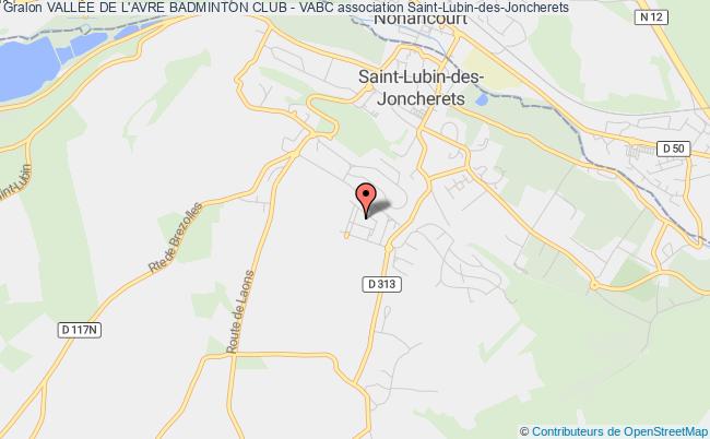 plan association VallÉe De L'avre Badminton Club - Vabc Saint-Lubin-des-Joncherets