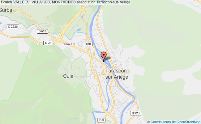plan association Vallees, Villages, Montagnes Tarascon-sur-Ariège