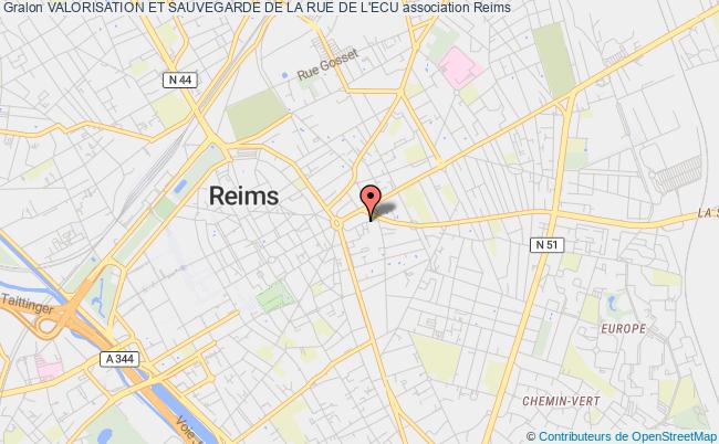 plan association Valorisation Et Sauvegarde De La Rue De L'ecu Reims