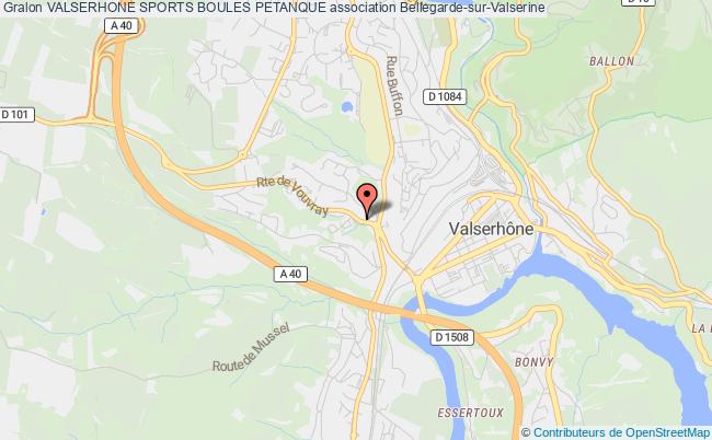 plan association Valserhone Sports Boules Petanque VALSERHONE