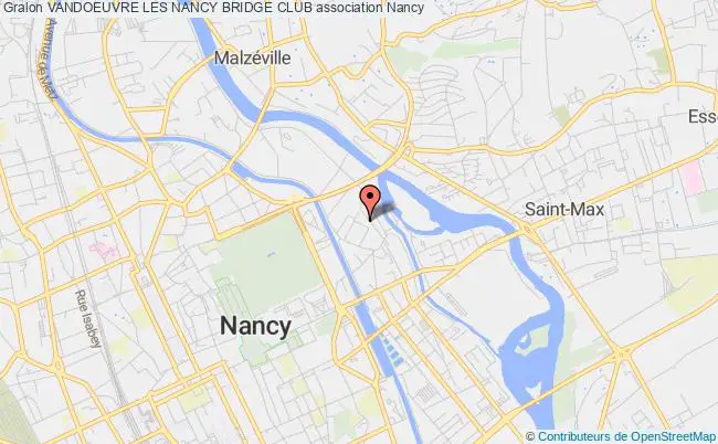 plan association Vandoeuvre Les Nancy Bridge Club Nancy