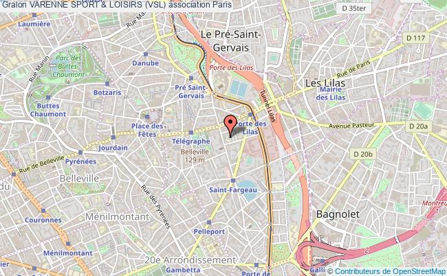 plan association Varenne Sport & Loisirs (vsl) Paris