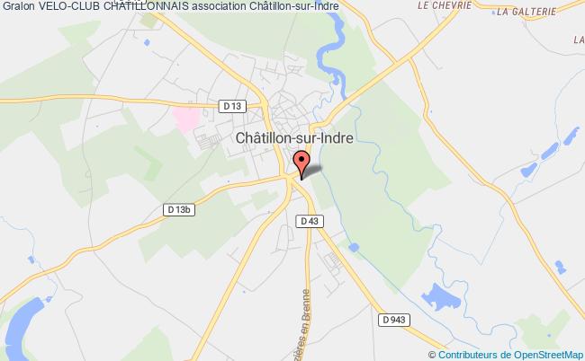 plan association Velo-club Chatillonnais Châtillon-sur-Indre