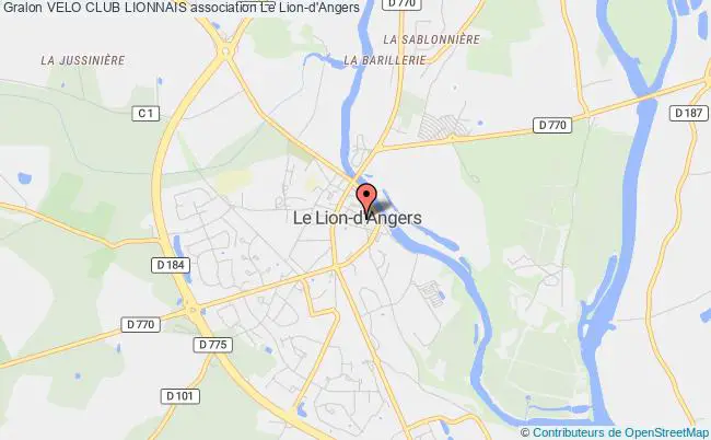 plan association Velo Club Lionnais Le Lion d'Angers