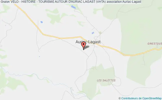plan association VÉlo - Histoire - Tourisme Autour D'auriac Lagast (vhta) Auriac-Lagast