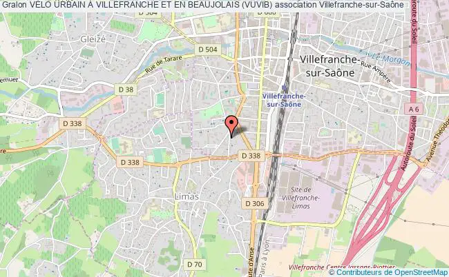 plan association VÉlo Urbain À Villefranche Et En Beaujolais (vuvib) Villefranche-sur-Saône