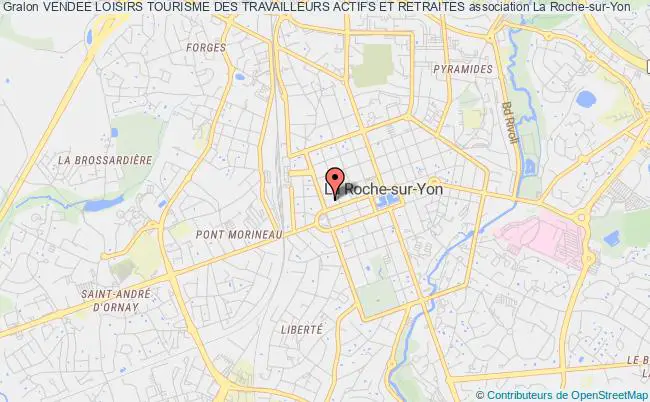 plan association Vendee Loisirs Tourisme Des Travailleurs Actifs Et Retraites La    Roche-sur-Yon