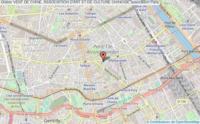 plan association Vent De Chine, Association D'art Et De Culture Chinoise Paris
