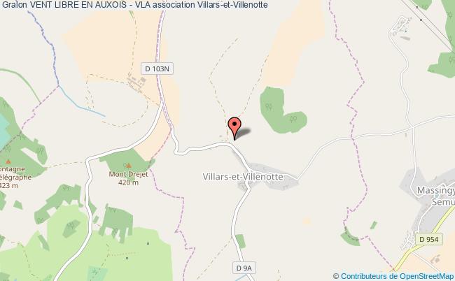 plan association Vent Libre En Auxois - Vla Villars-et-Villenotte