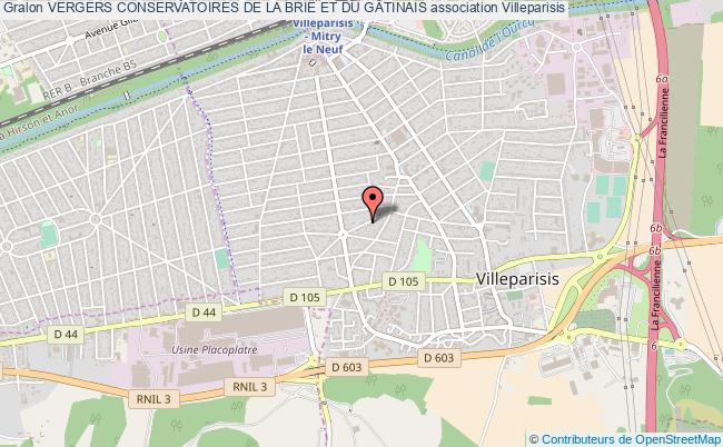 plan association Vergers Conservatoires De La Brie Et Du GÂtinais Villeparisis