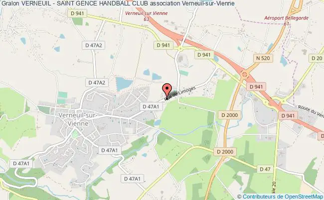 plan association Verneuil - Saint Gence Handball Club Verneuil-sur-Vienne