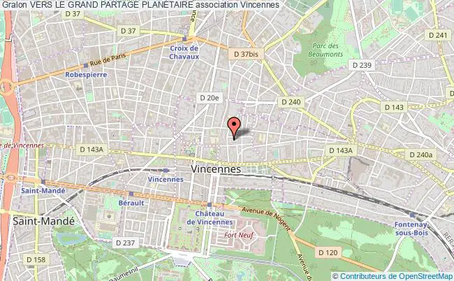 plan association Vers Le Grand Partage PlanÉtaire Vincennes
