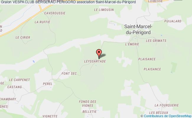 plan association Vespa Club Bergerac-perigord Saint-Marcel-du-Périgord