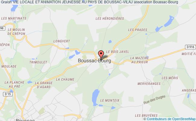 plan association Vie Locale Et Animation Jeunesse Au Pays De Boussac-vilaj Boussac-Bourg