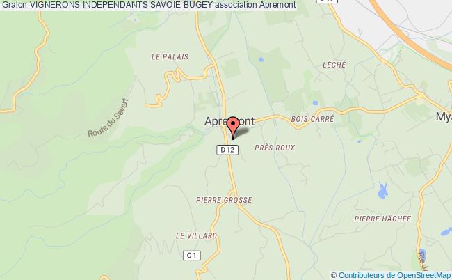 plan association Vignerons Independants Savoie Bugey Chambéry