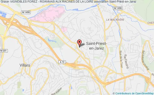 plan association Vignobles Forez - Roannais Aux Racines De La Loire Saint-Priest-en-Jarez