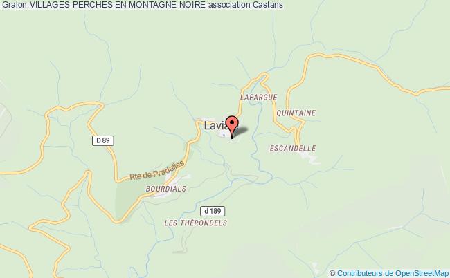plan association Villages Perches En Montagne Noire Castans