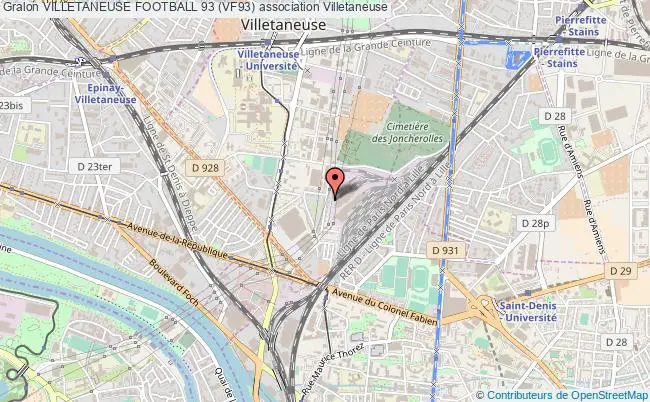 plan association Villetaneuse Football 93 (vf93) Villetaneuse
