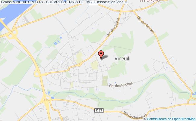 plan association Vineuil Sports - Suevres/tennis De Table Vineuil