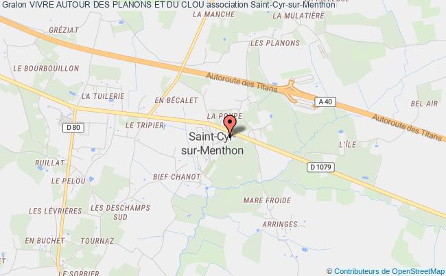 plan association Vivre Autour Des Planons Et Du Clou Saint-Cyr-sur-Menthon
