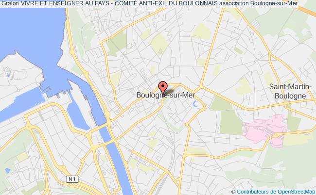 plan association Vivre Et Enseigner Au Pays - ComitÉ Anti-exil Du Boulonnais Boulogne-sur-Mer