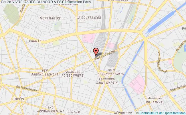 plan association Vivre Gares Du Nord & Est Paris