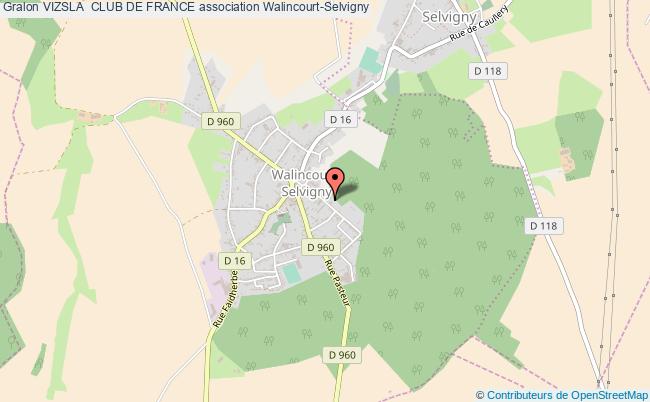 plan association Vizsla  Club De France Walincourt-Selvigny