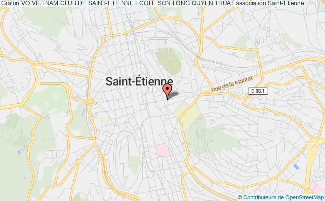 plan association Vo Vietnam Club De Saint-Étienne École Son Long Quyen Thuat Saint-Étienne