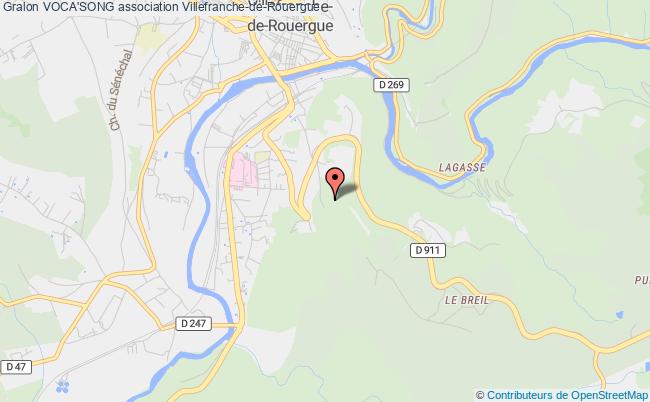 plan association Voca'song Villefranche-de-Rouergue