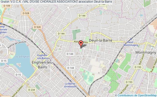 plan association V.o.c.a. (val D'oise Chorales Association) Deuil-la-Barre