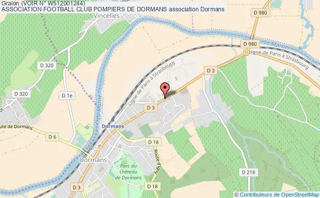 (VOIR N° W512001244) 
ASSOCIATION FOOTBALL CLUB POMPIERS DE DORMANS