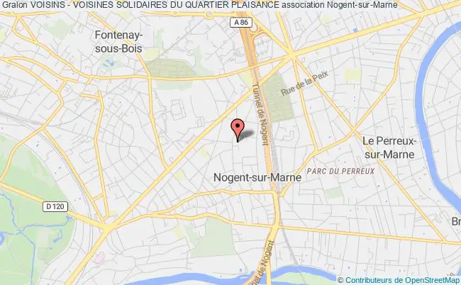 plan association Voisins - Voisines Solidaires Du Quartier Plaisance Nogent-sur-Marne