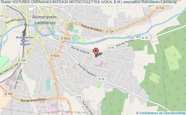 plan association Voitures Caravanes Bateaux Motocyclettes (voca. B.m.) Romorantin-Lanthenay