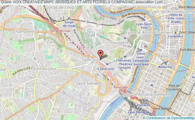plan association Voix Creatives Mapc (musiques Et Arts Pluriels Compagnie) Lyon 5e Arrondissement