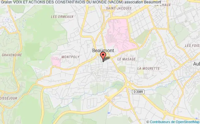 plan association Voix Et Actions Des Constantinois Du Monde (vacdm) Beaumont