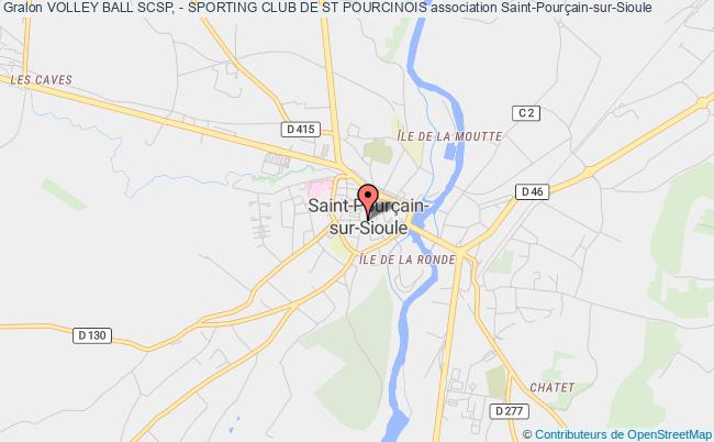 plan association Volley Ball Scsp, - Sporting Club De St Pourcinois Saint-Pourçain-sur-Sioule