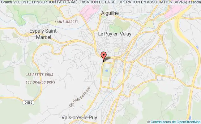 plan association Volonte D'insertion Par La Valorisation De La Recuperation En Association (vivra) Le    Puy-en-Velay