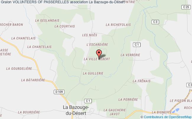 plan association Volunteers Of Passerelles La Bazouge-du-Désert