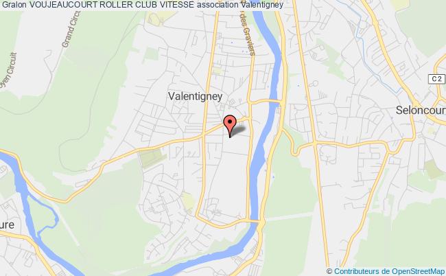 plan association Voujeaucourt Roller Club Vitesse Valentigney