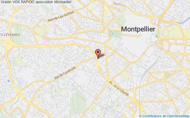 plan association Vox Rapido Montpellier