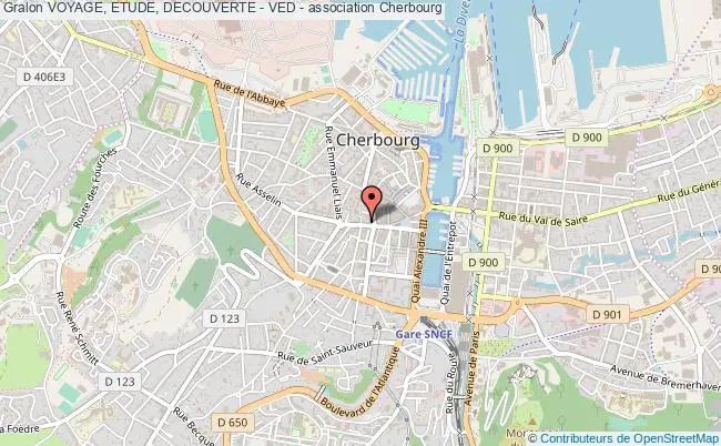 plan association Voyage, Etude, Decouverte - Ved - Cherbourg-Octeville