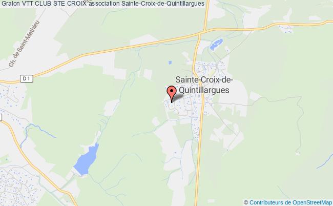 plan association Vtt Club Ste Croix Sainte-Croix-de-Quintillargues