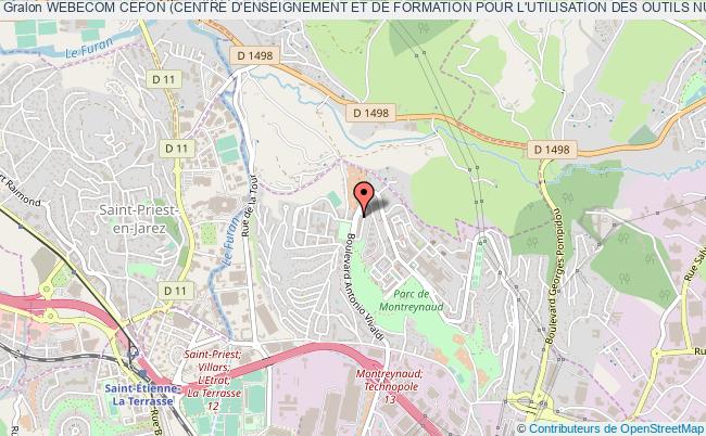 plan association Webecom Cefon (centre D'enseignement Et De Formation Pour L'utilisation Des Outils NumÉriques) Saint-Étienne