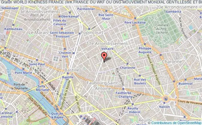 plan association World Kindness France (wk France Ou Wkf Ou Ong Mouvement Mondial Gentillesse Et Bienveillance France) Paris 11e